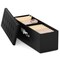43-Inch PU Leather Foldable Storage Ottoman Bench with 38 Gallon Capacity and Removable Divider